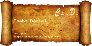 Csaba Dániel névjegykártya
