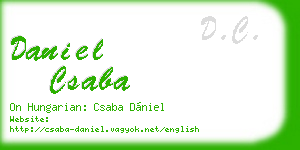 daniel csaba business card